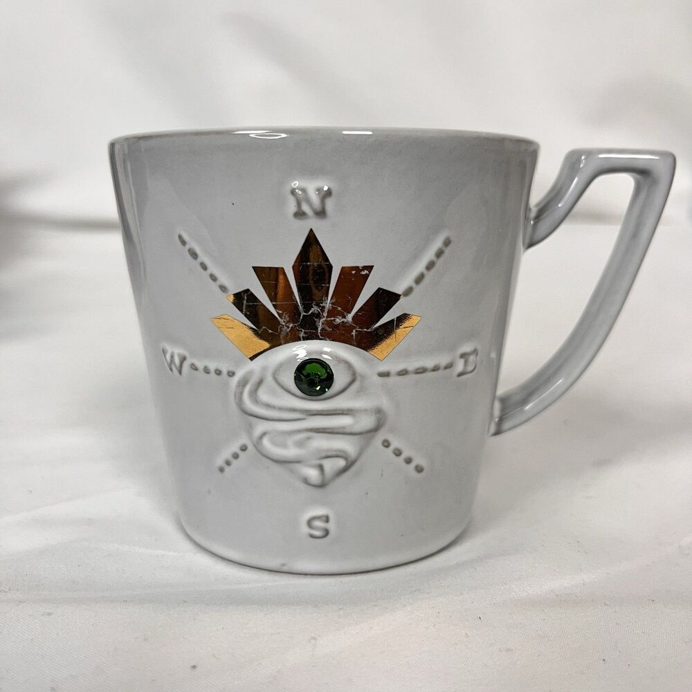 Starbucks Anniversary Mug Green Jewel Siren's Eye Mermaid 2014 12oz. Compass Cup